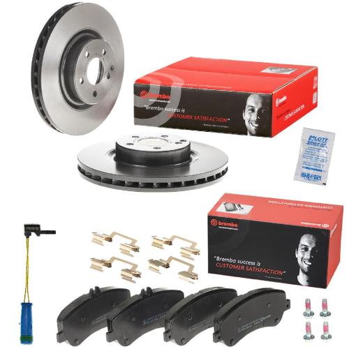 BREMBO Bremsscheibe 09.9825.21 + Bremsbelagsatz, Scheibenbremse P 50 086 + Warnkontakt, Bremsbelagverschleiß A 00 377 Bild BREMBO Bremsscheibe 09.9825.21 + Bremsbelagsatz, Scheibenbremse P 50 086 + Warnkontakt, Bremsbelagverschleiß A 00 377