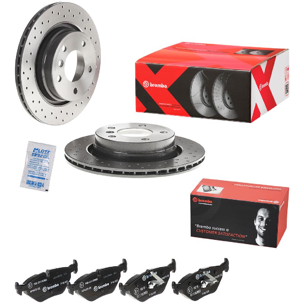 BREMBO Bremsbelagsatz, Scheibenbremse P 06 025 + Bremsscheibe 09.7702.1X