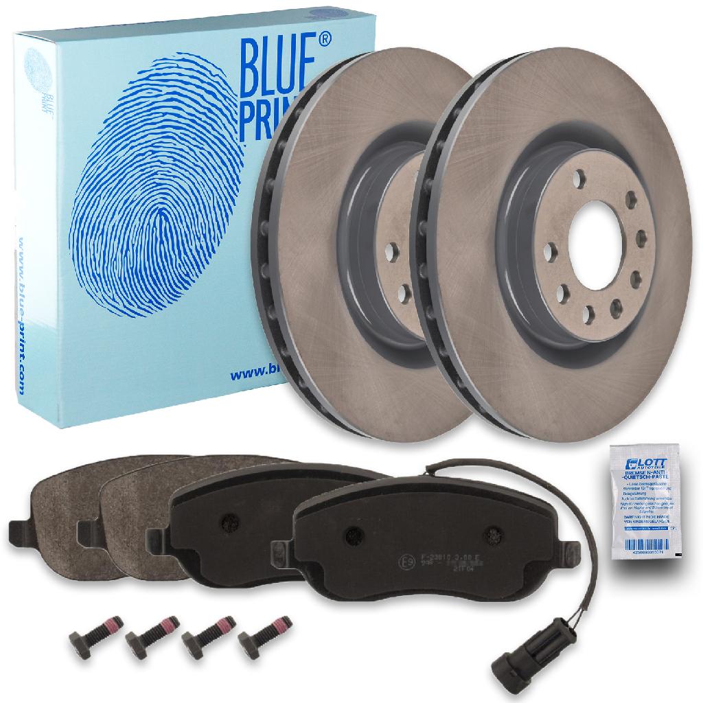 BLUE PRINT Bremsscheibe ADW194347 + Bremsbelagsatz, Scheibenbremse ADL144233