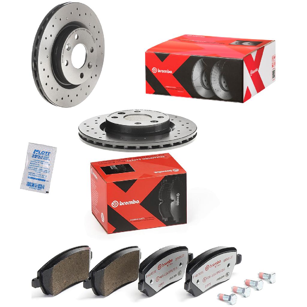BREMBO Bremsbelagsatz, Scheibenbremse P 68 033X + Bremsscheibe 09.5802.2X