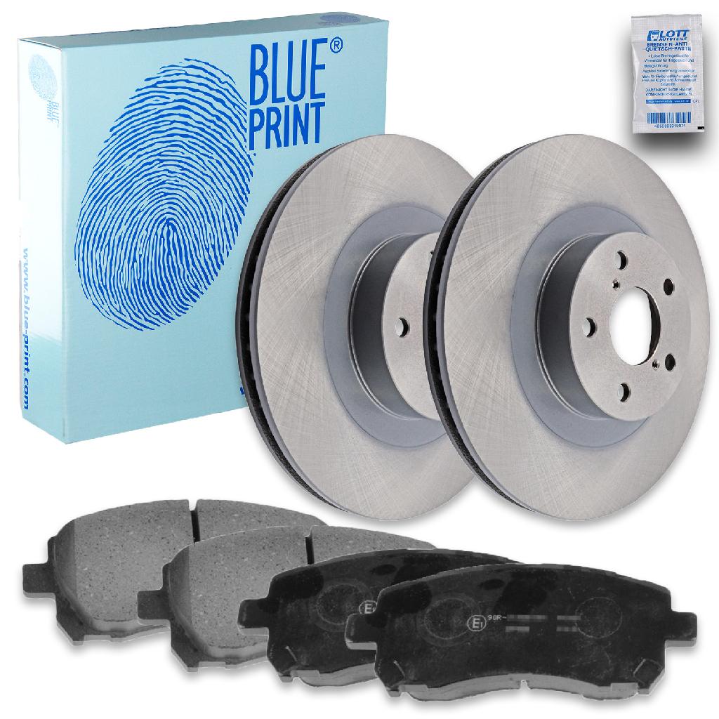 BLUE PRINT Bremsbelagsatz, Scheibenbremse ADS74221 + Bremsscheibe ADS74318