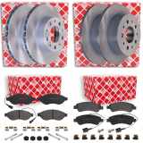 FEBI BILSTEIN Bremsbelagsatz, Scheibenbremse 177451 + Bremsbelagsatz, Scheibenbremse 16956 + Bremsscheibe 43902 + Bremsscheibe 43974