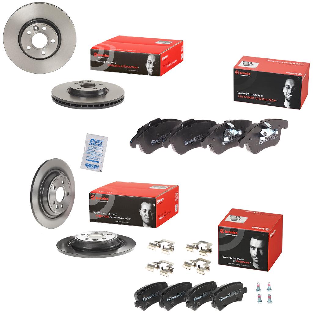 BREMBO Bremsbelagsatz, Scheibenbremse P 24 076 + Bremsscheibe 09.A427.31 + Bremsscheibe 08.A537.11 + Bremsbelagsatz, Scheibenbremse P 24 078