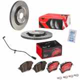 BREMBO Bremsbelagsatz, Scheibenbremse P 85 154X + Bremsscheibe 09.B969.1X + Warnkontakt, Bremsbelagverschleiß A 00 524