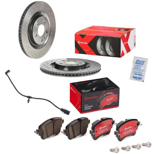 BREMBO Bremsbelagsatz, Scheibenbremse P 85 154X + Bremsscheibe 09.B969.1X + Warnkontakt, Bremsbelagverschleiß A 00 524 Bild BREMBO Bremsbelagsatz, Scheibenbremse P 85 154X + Bremsscheibe 09.B969.1X + Warnkontakt, Bremsbelagverschleiß A 00 524