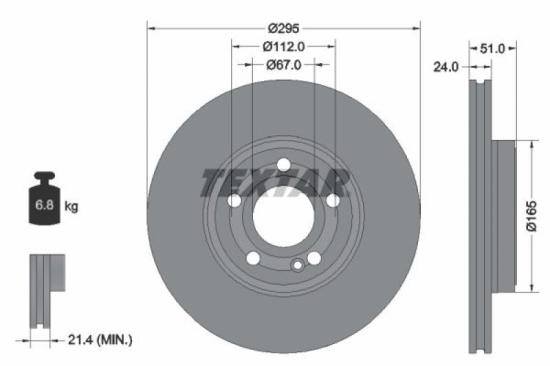 TEXTAR Bremsbelagsatz, Scheibenbremse 2298801 + Warnkontakt, Bremsbelagverschleiß 98048700 + Bremsscheibe 92323505 Bild TEXTAR Bremsbelagsatz, Scheibenbremse 2298801 + Warnkontakt, Bremsbelagverschleiß 98048700 + Bremsscheibe 92323505