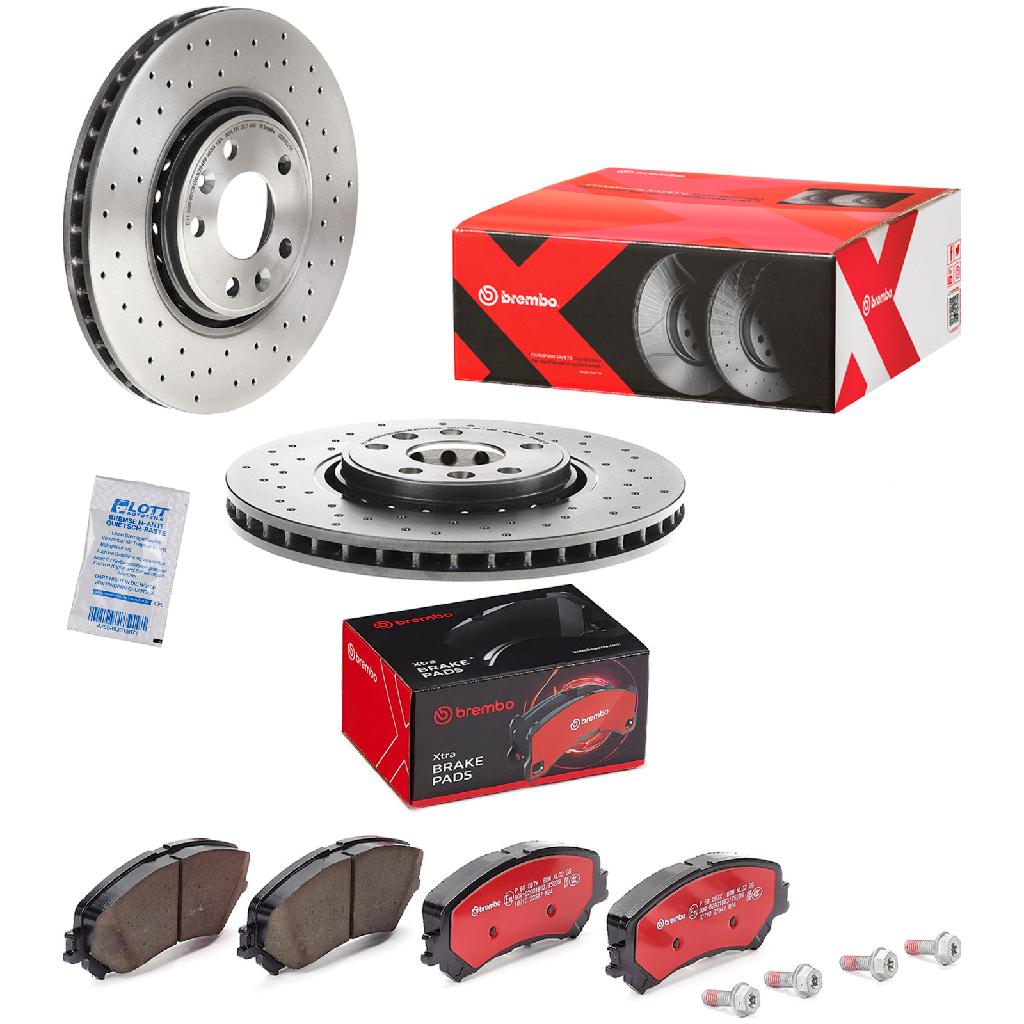 BREMBO Bremsbelagsatz, Scheibenbremse P 68 067X + Bremsscheibe 09.B352.1X