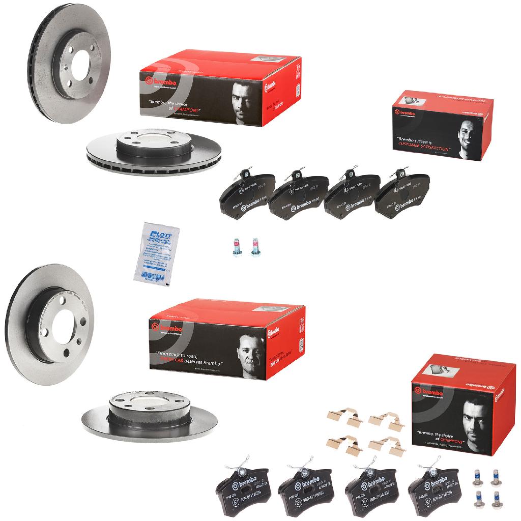 BREMBO Bremsscheibe 09.5166.11 + Bremsbelagsatz, Scheibenbremse P 85 032 + Bremsbelagsatz, Scheibenbremse P 85 020 + Bremsscheibe 08.7165.21
