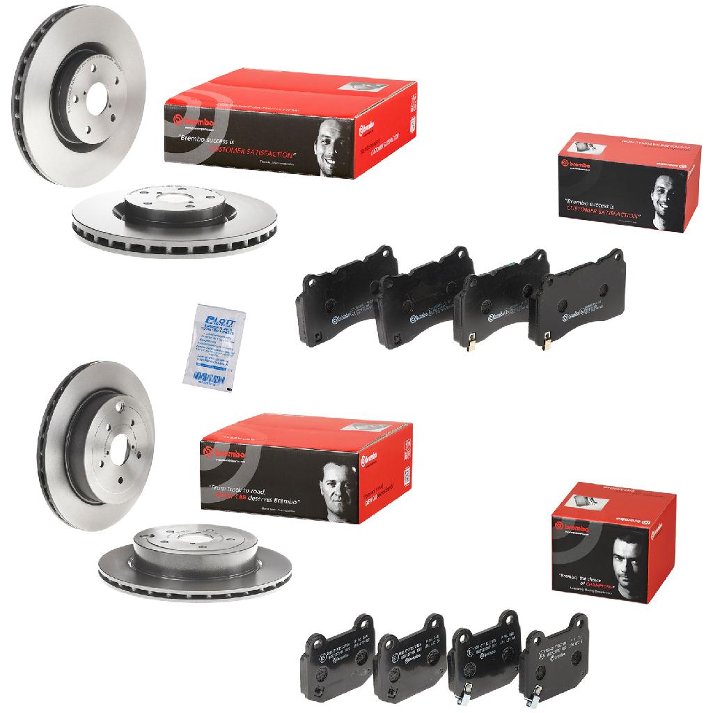 BREMBO Bremsbelagsatz, Scheibenbremse P 54 039 + Bremsbelagsatz, Scheibenbremse P 56 048 + Bremsscheibe 09.7812.21 + Bremsscheibe 09.A198.11