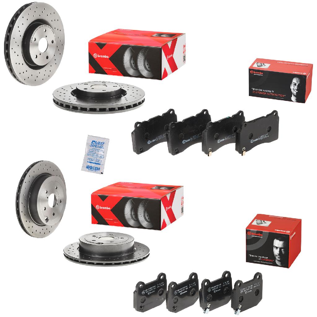 BREMBO Bremsbelagsatz, Scheibenbremse P 54 039 + Bremsscheibe 09.7812.2X + Bremsscheibe 09.A198.1X + Bremsbelagsatz, Scheibenbremse P 56 048