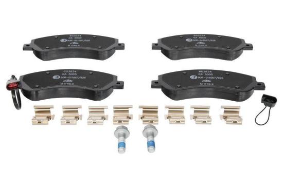 ATE Bremsbelagsatz, Scheibenbremse 13.0460-3834.2 + Bremsscheibe 24.0128-0157.1 Bild ATE Bremsbelagsatz, Scheibenbremse 13.0460-3834.2 + Bremsscheibe 24.0128-0157.1