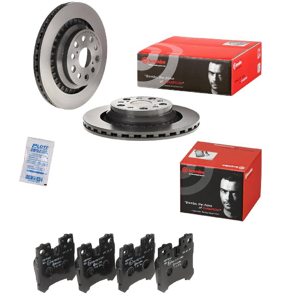 BREMBO Bremsbelagsatz, Scheibenbremse P 83 076 + Bremsscheibe 09.D977.11
