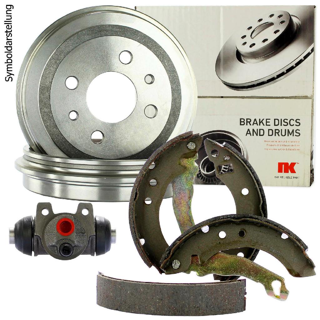 NK Bremsbackensatz 2799575 + Zubehörsatz, Feststellbremsbacken 7939757 + Radbremszylinder 803968