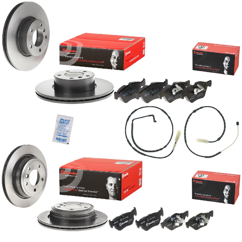 BREMBO Bremsbelagsatz, Scheibenbremse P 06 036 + Warnkontakt, Bremsbelagverschleiß A 00 441 + Warnkontakt, Bremsbelagverschleiß A 00 427 + Bremsscheibe 09.B338.21 + Bremsscheibe 09.B337.21 + Bremsbelagsatz, Scheibenbremse P 06 038