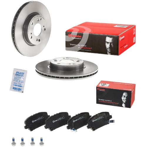 BREMBO Bremsscheibe 09.A455.11 + Bremsbelagsatz, Scheibenbremse P 28 037 Bild BREMBO Bremsscheibe 09.A455.11 + Bremsbelagsatz, Scheibenbremse P 28 037