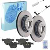 FEBI BILSTEIN Warnkontakt, Bremsbelagverschleiß 23123 BLUE PRINT Bremsscheibe ADB1143109 + Bremsbelagsatz, Scheibenbremse ADB114201