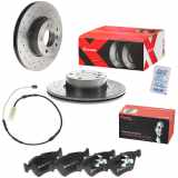 BREMBO Bremsscheibe 09.B337.2X + Warnkontakt, Bremsbelagverschleiß A 00 436 + Bremsbelagsatz, Scheibenbremse P 06 040