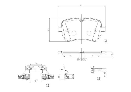 BREMBO Bremsbelagsatz, Scheibenbremse P 85 190 + Bremsscheibe 09.D424.11 Bild BREMBO Bremsbelagsatz, Scheibenbremse P 85 190 + Bremsscheibe 09.D424.11