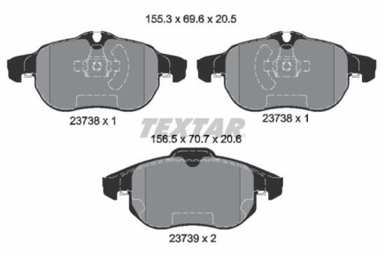 TEXTAR Bremsscheibe 92118303 + Bremsbelagsatz, Scheibenbremse 2373807 + Bremsscheibe 92118503 + Bremsbelagsatz, Scheibenbremse 2413701 Bild TEXTAR Bremsscheibe 92118303 + Bremsbelagsatz, Scheibenbremse 2373807 + Bremsscheibe 92118503 + Bremsbelagsatz, Scheibenbremse 2413701