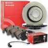BREMBO Bremsscheibe 09.A956.11 + Bremsbelagsatz, Scheibenbremse P 50 109 + Warnkontakt, Bremsbelagverschlei&szlig; A 00 286