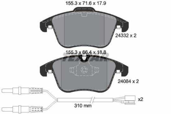 TEXTAR Bremsscheibe 92157003 + Bremsscheibe 92129603 + Bremsbelagsatz, Scheibenbremse 2433201 + Bremsbelagsatz, Scheibenbremse 2413701 Bild TEXTAR Bremsscheibe 92157003 + Bremsscheibe 92129603 + Bremsbelagsatz, Scheibenbremse 2433201 + Bremsbelagsatz, Scheibenbremse 2413701