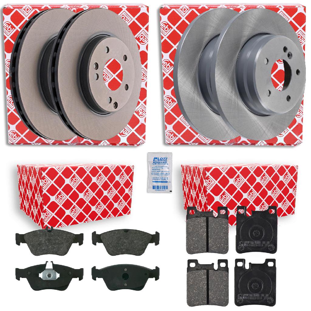 FEBI BILSTEIN Bremsscheibe 18886 + Bremsbelagsatz, Scheibenbremse 16158 + Bremsbelagsatz, Scheibenbremse 16027 + Bremsscheibe 17829