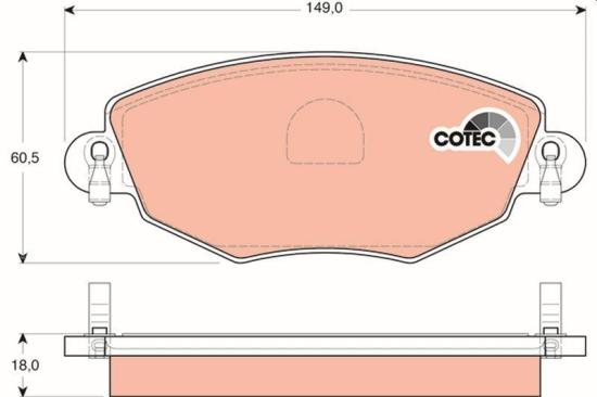 TRW Bremsbelagsatz, Scheibenbremse GDB1665 + Bremsscheibe DF4147 + Bremsscheibe DF4218 + Bremsbelagsatz, Scheibenbremse GDB1434 Bild TRW Bremsbelagsatz, Scheibenbremse GDB1665 + Bremsscheibe DF4147 + Bremsscheibe DF4218 + Bremsbelagsatz, Scheibenbremse GDB1434