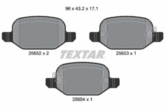 TEXTAR Bremsbelagsatz, Scheibenbremse 2398101 + Bremsscheibe 92244303 + Bremsbelagsatz, Scheibenbremse 2565201 + Bremsscheibe 92252803 Bild TEXTAR Bremsbelagsatz, Scheibenbremse 2398101 + Bremsscheibe 92244303 + Bremsbelagsatz, Scheibenbremse 2565201 + Bremsscheibe 92252803