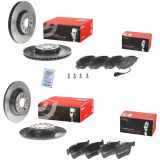 BREMBO Bremsscheibe 09.9772.11 + Bremsbelagsatz, Scheibenbremse P 85 124 + Bremsscheibe 08.C501.11 + Bremsbelagsatz, Scheibenbremse P 85 126