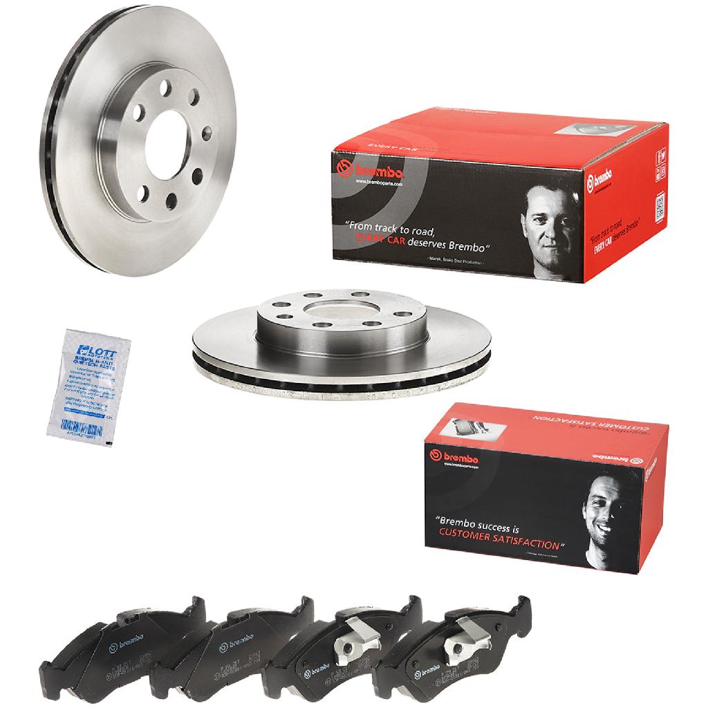 BREMBO Bremsbelagsatz, Scheibenbremse P 59 017 + Bremsscheibe 09.9607.14