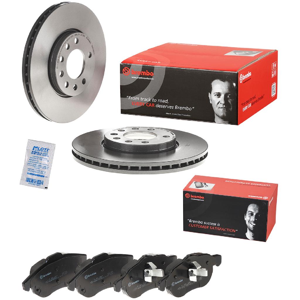 BREMBO Bremsbelagsatz, Scheibenbremse P 59 043 + Bremsscheibe 09.9165.11