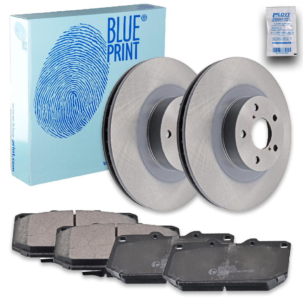 BLUE PRINT Bremsbelagsatz, Scheibenbremse ADS74225 + Bremsscheibe ADS74318
