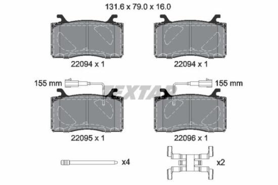 TEXTAR Bremsscheibe 92337905 + Bremsbelagsatz, Scheibenbremse 2260501 + Bremsbelagsatz, Scheibenbremse 2209401 + Bremsscheibe 92221103 Bild TEXTAR Bremsscheibe 92337905 + Bremsbelagsatz, Scheibenbremse 2260501 + Bremsbelagsatz, Scheibenbremse 2209401 + Bremsscheibe 92221103