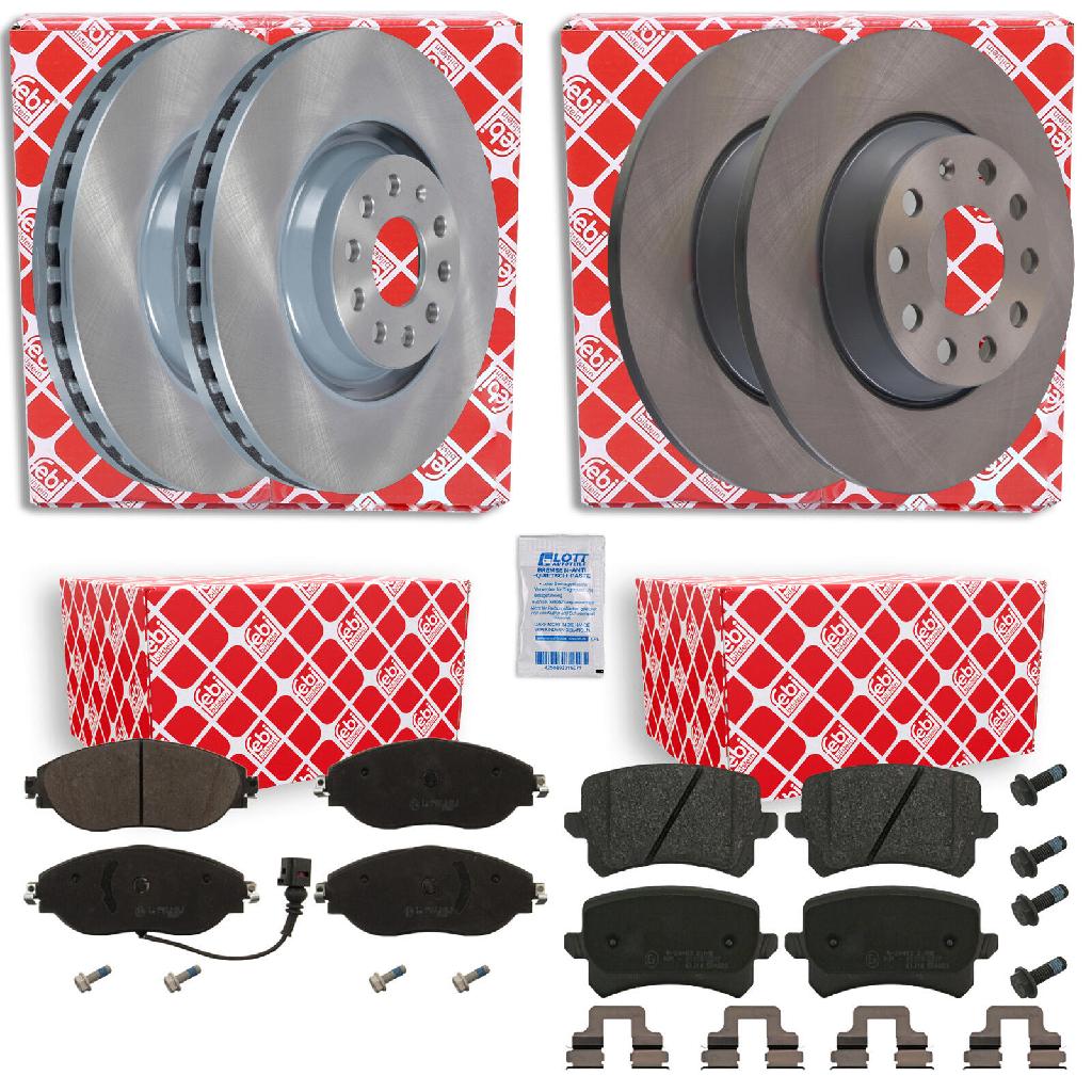 FEBI BILSTEIN Bremsbelagsatz, Scheibenbremse 16991 + Bremsscheibe 108194 + Bremsbelagsatz, Scheibenbremse 16868 + Bremsscheibe 39129