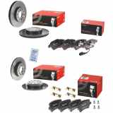 BREMBO Bremsscheibe 09.9145.11 + Bremsbelagsatz, Scheibenbremse P 85 075 + Bremsscheibe 08.9488.11 + Bremsbelagsatz, Scheibenbremse P 85 073