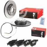 BREMBO Warnkontakt, Bremsbelagverschleiß A 00 441 + Bremsbelagsatz, Scheibenbremse P 06 081 + Bremsscheibe 09.A259.11