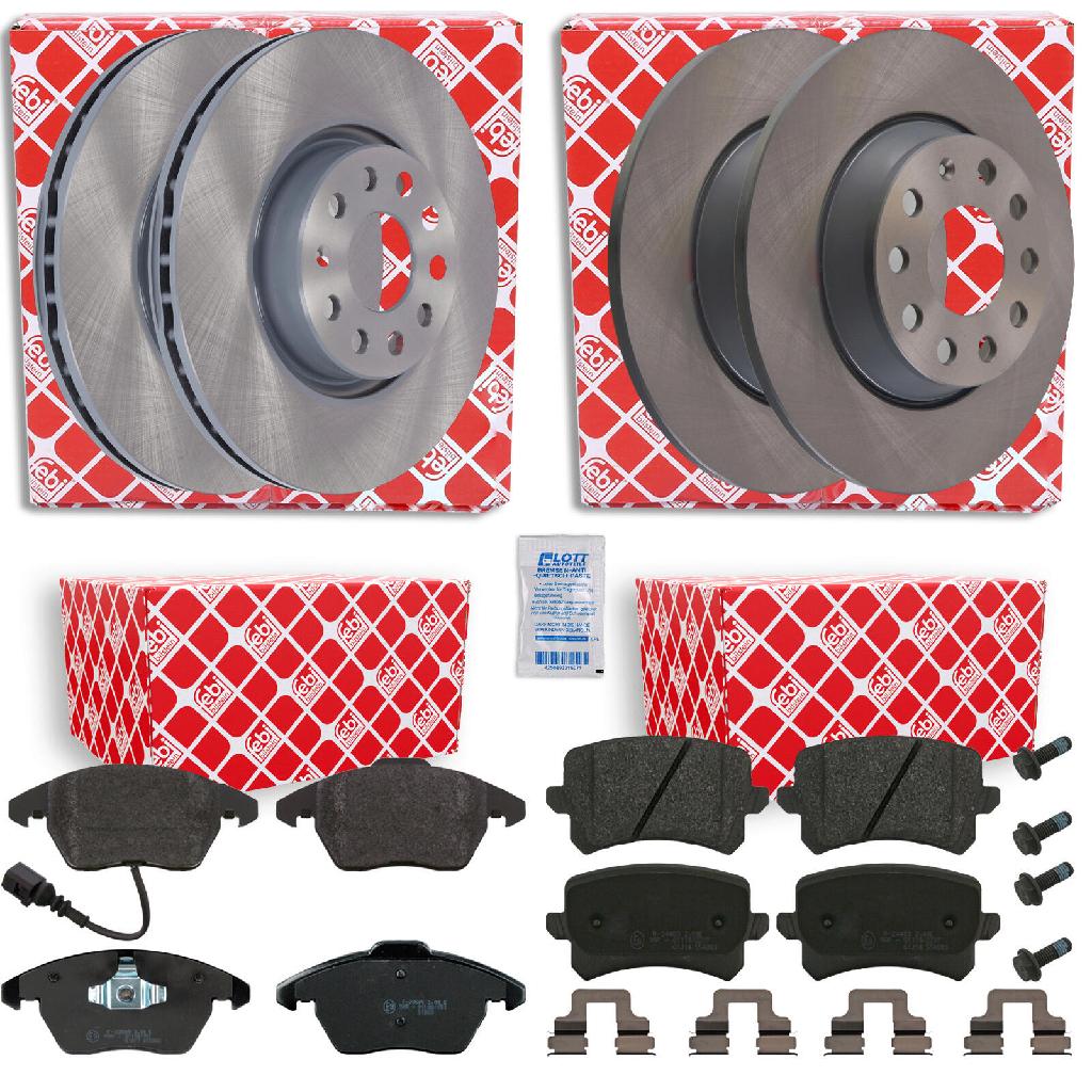 FEBI BILSTEIN Bremsbelagsatz, Scheibenbremse 16991 + Bremsscheibe 108194 + Bremsscheibe 24384 + Bremsbelagsatz, Scheibenbremse 16502