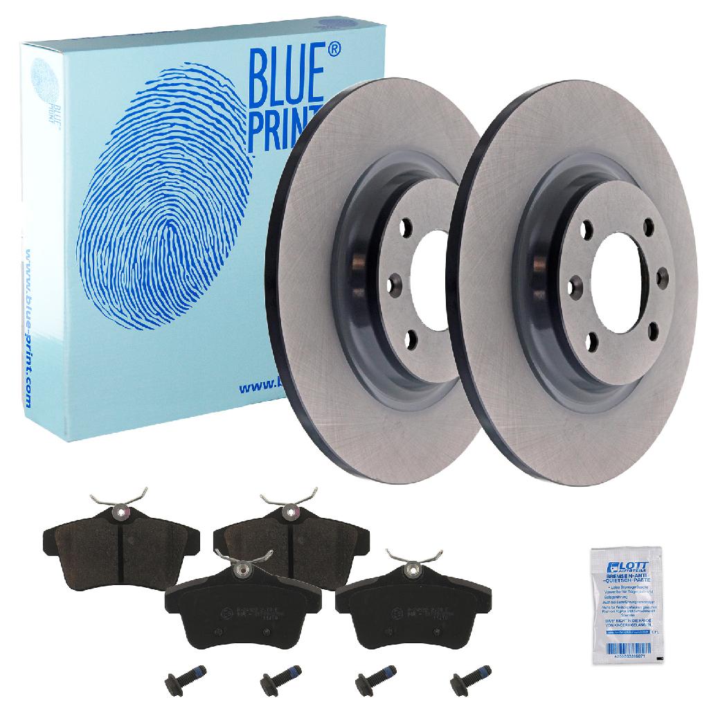 BLUE PRINT Bremsbelagsatz, Scheibenbremse ADP154207 + Bremsscheibe ADP154322