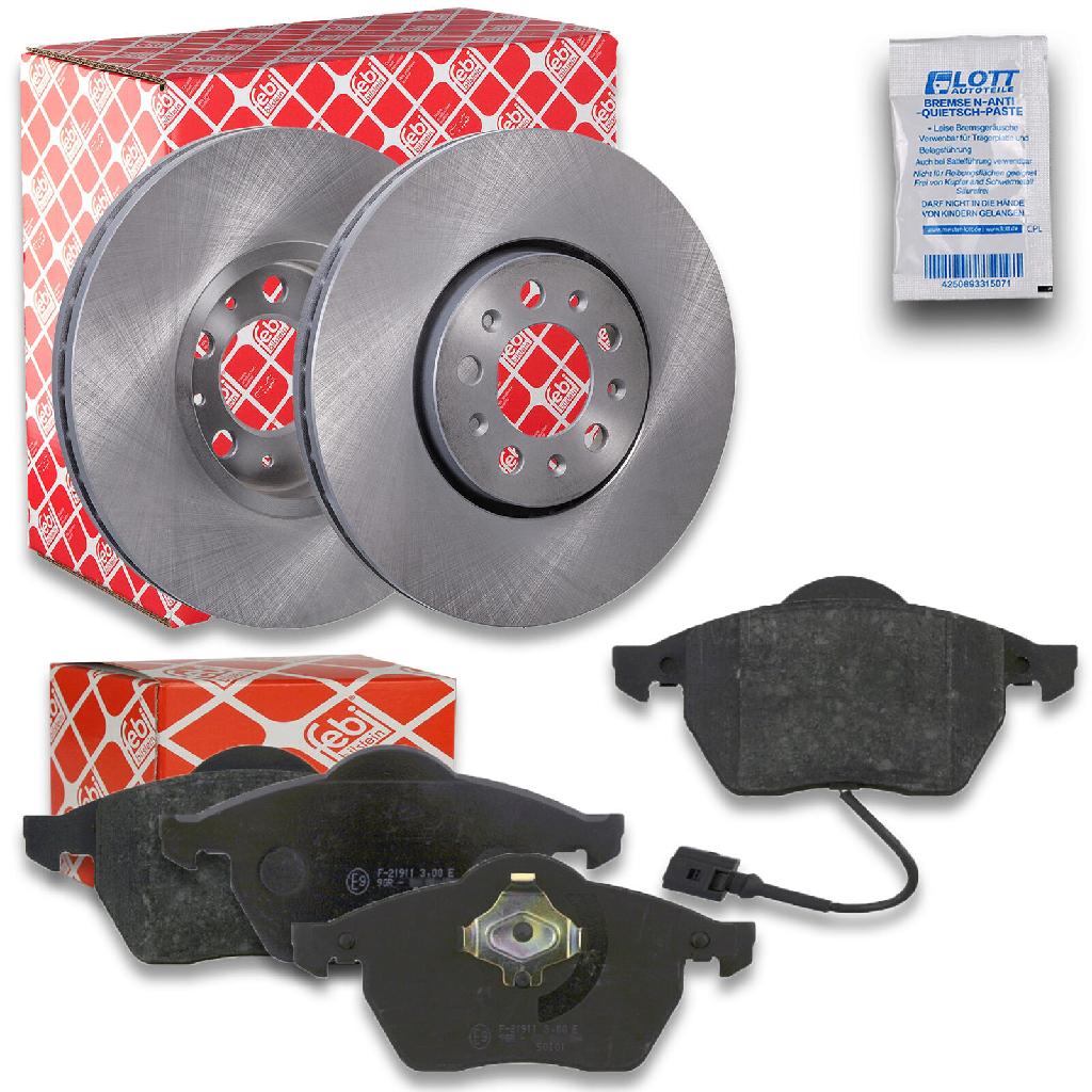 FEBI BILSTEIN Bremsbelagsatz, Scheibenbremse 16334 + Bremsscheibe 19370