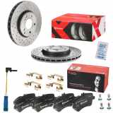 BREMBO Bremsbelagsatz, Scheibenbremse P 50 046 + Bremsscheibe 09.8304.2X + Warnkontakt, Bremsbelagverschleiß A 00 377