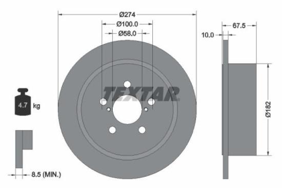 TEXTAR Bremsscheibe 92167800 + Bremsbelagsatz, Scheibenbremse 2427101 + Bremsbelagsatz, Scheibenbremse 2386501 + Bremsscheibe 92094603 Bild TEXTAR Bremsscheibe 92167800 + Bremsbelagsatz, Scheibenbremse 2427101 + Bremsbelagsatz, Scheibenbremse 2386501 + Bremsscheibe 92094603