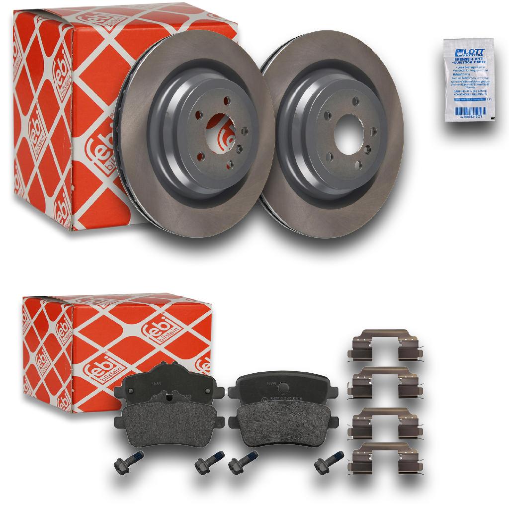 FEBI BILSTEIN Bremsbelagsatz, Scheibenbremse 16990 + Warnkontakt, Bremsbelagverschleiß 19186 + Bremsscheibe 171491