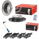 BREMBO Bremsbelagsatz, Scheibenbremse P 50 052 + Warnkontakt, Bremsbelagverschleiß A 00 377 + Bremsscheibe 08.9584.11