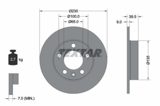 TEXTAR Bremsscheibe 92303803 + Bremsscheibe 92082503 + Bremsbelagsatz, Scheibenbremse 2355402 + Bremsbelagsatz, Scheibenbremse 2313001 Bild TEXTAR Bremsscheibe 92303803 + Bremsscheibe 92082503 + Bremsbelagsatz, Scheibenbremse 2355402 + Bremsbelagsatz, Scheibenbremse 2313001