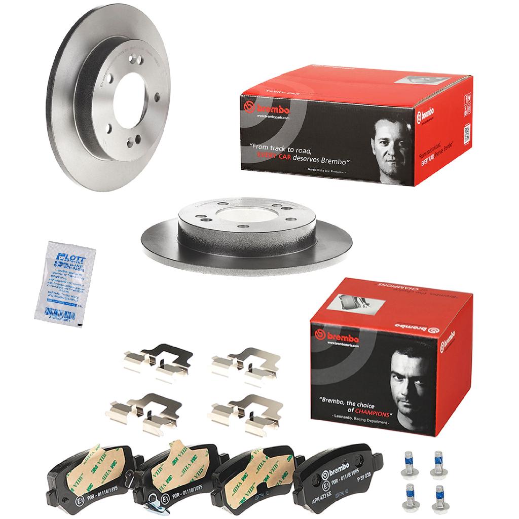 BREMBO Bremsscheibe 08.9081.21 + Bremsbelagsatz, Scheibenbremse P 59 038