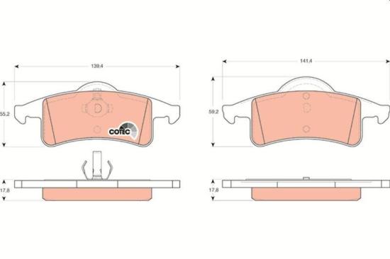 TRW Bremsbelagsatz, Scheibenbremse GDB4127 + Bremsscheibe DF4178 Bild TRW Bremsbelagsatz, Scheibenbremse GDB4127 + Bremsscheibe DF4178