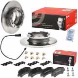 BREMBO Warnkontakt, Bremsbelagverschleiß A 00 505 + Bremsbelagsatz, Scheibenbremse P 24 160 + Bremsscheibe 08.D505.20