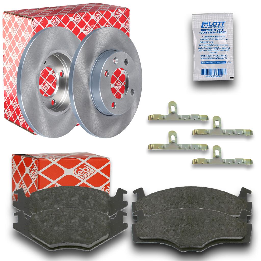 FEBI BILSTEIN Bremsbelagsatz, Scheibenbremse 16012 + Bremsscheibe 02121