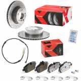 BREMBO Bremsbelagsatz, Scheibenbremse P 06 034X + Bremsscheibe 09.9752.1X + Warnkontakt, Bremsbelagverschleiß A 00 435