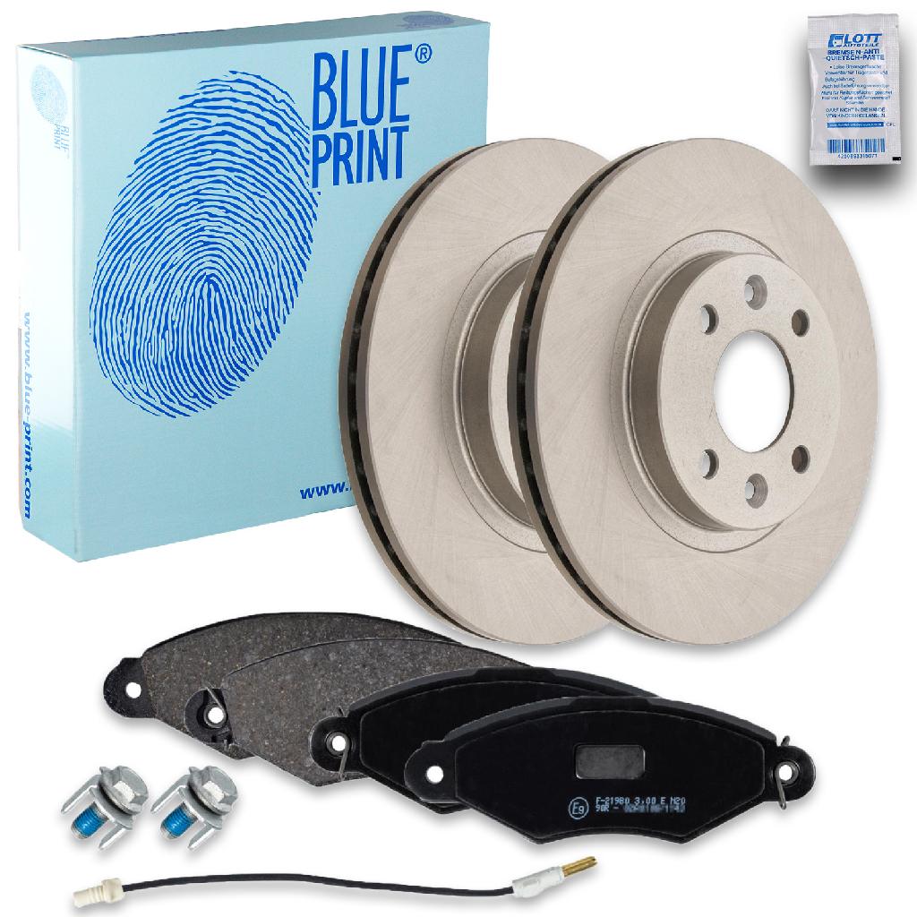 BLUE PRINT Bremsscheibe ADN143114 + Bremsbelagsatz, Scheibenbremse ADN142122